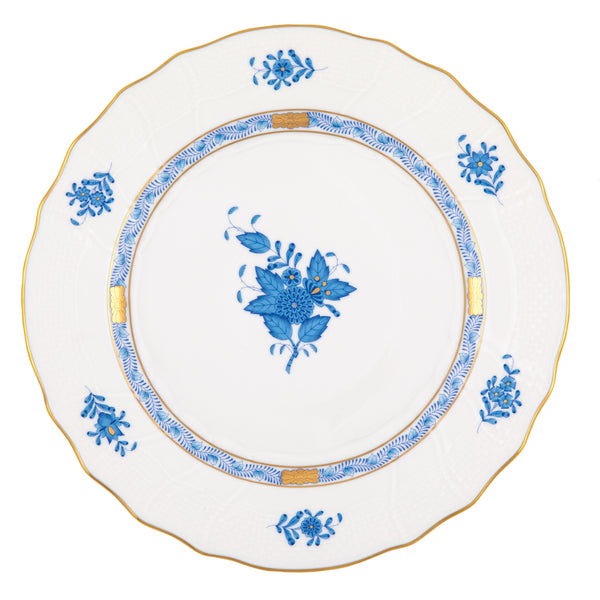 Chinese Bouqute Blue Dinner Plate