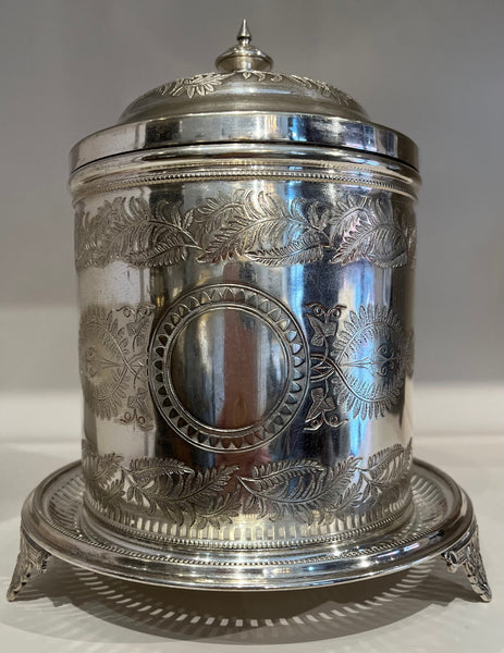 Silver-Plated Biscuit Box