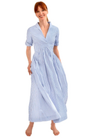 June Dress - Blue Stripe