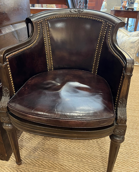 Pair George III Leather Chairs