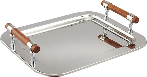 Tray With Wooden Handle