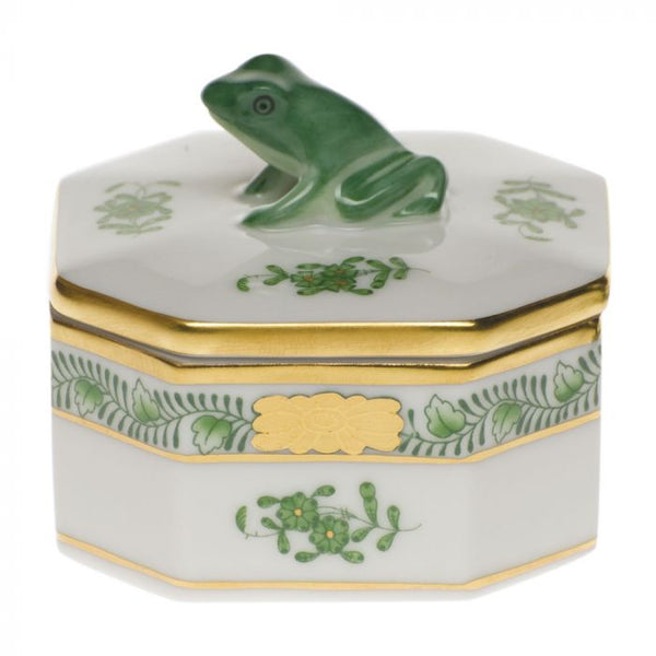 Small Octagonal Box with Frog