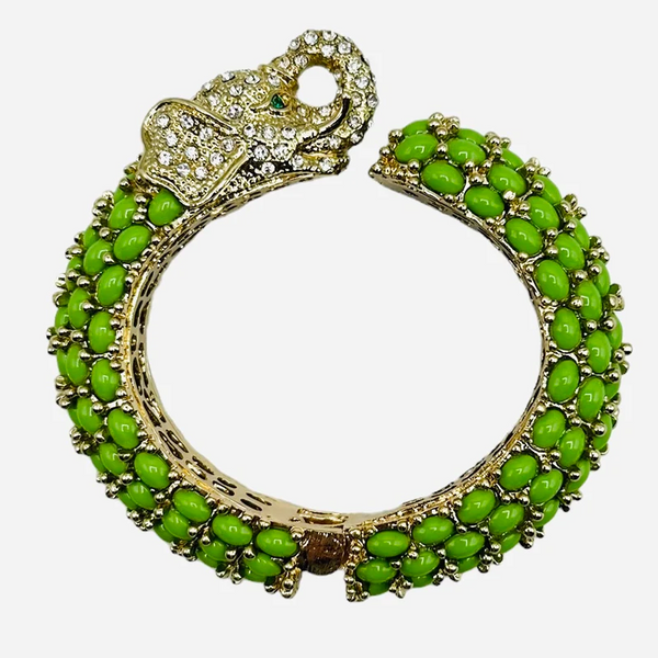 Green Hinged Bracelet