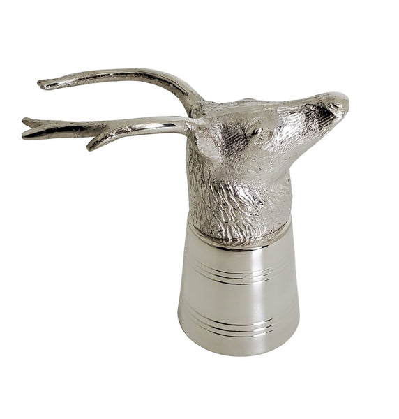 Stag Head Stirrup Cup - Silver Plate