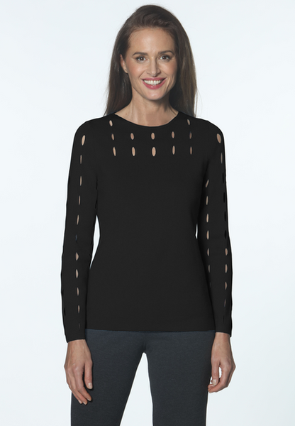 Cutout Jewelneck - Black