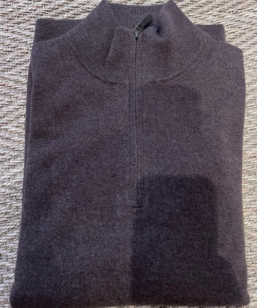 Merino 1/2 Zip Sweater - Chestnut