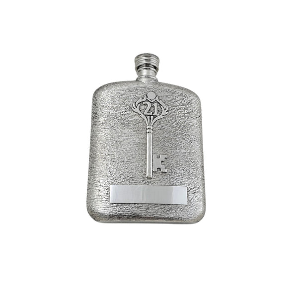 Pewter Flask - 21st Birthday