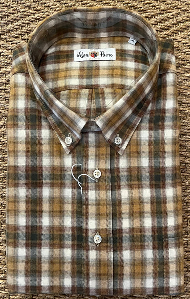 Classic Fit Shirt - Brown Plaid