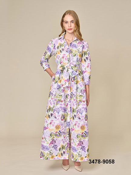 Long Shirt Dress - Lavender