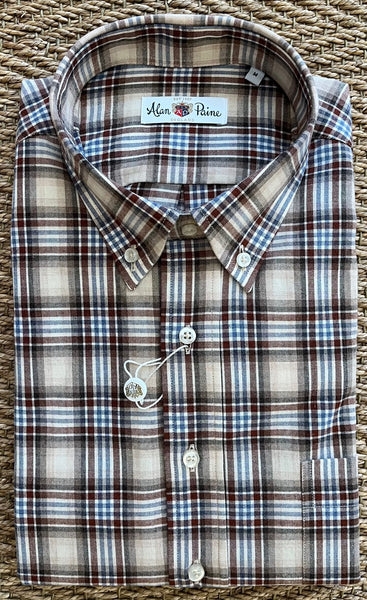 Classic Fit Shirt - Brown Plaid