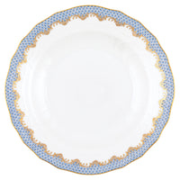 Fish Scale Light Blue Dessert Plate