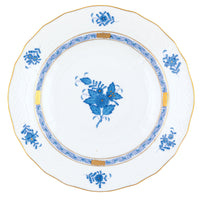 Chinese Bouquet Blue Dessert Plate