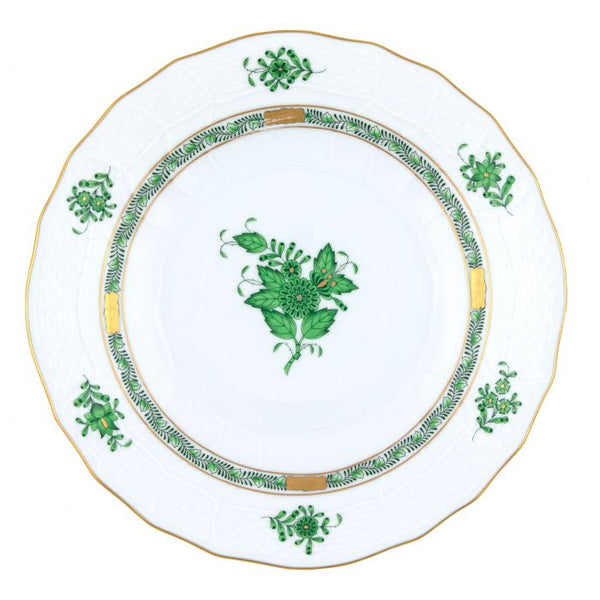 Chinese Bouquet Green Dessert Plate