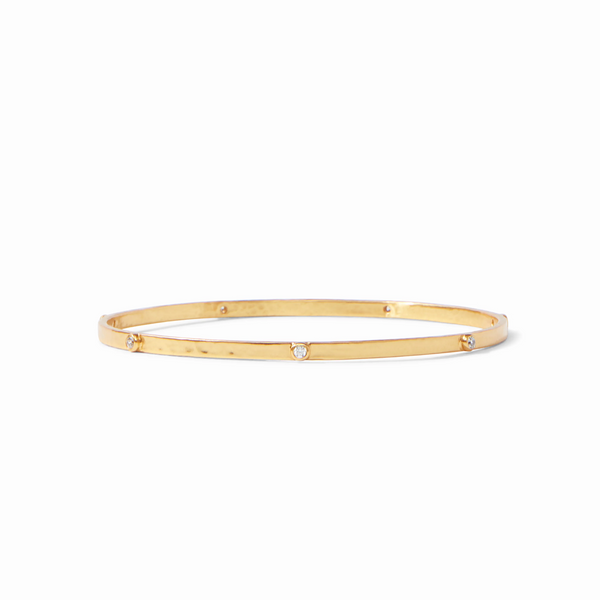 Crescent Stone Bangle - CZ Medium