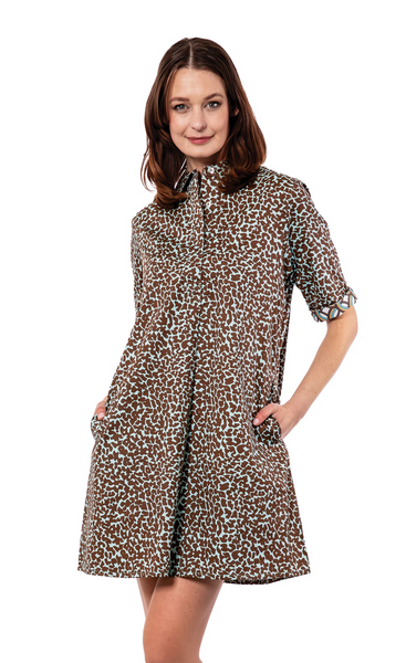 Chatham Choclate Turq Dress
