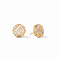 Fleur De Lis Pave Studs