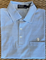 Polo w/Pocket - Light Blue Strip