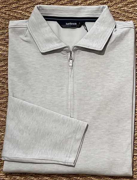 Stirling Sport Zip Polo - Pearl