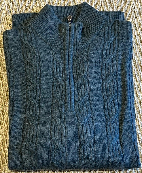 Luxborough Cashmere 1/4 Zip - Rosemary