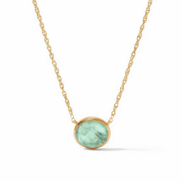 Nassau Solitare Necklace - Aquamarine