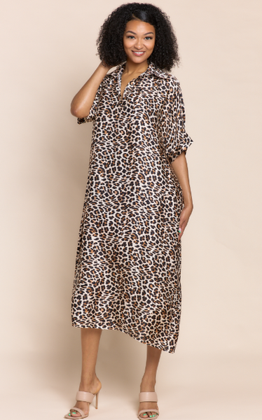 Tania Dress - Leopard