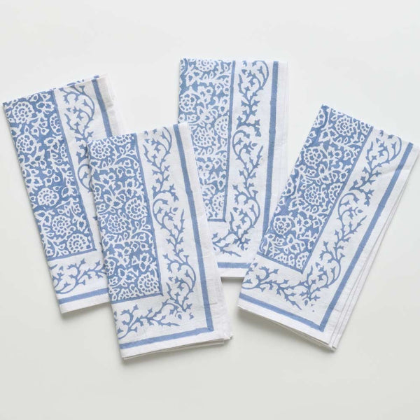 Tapestry Blue Napkins Set/4