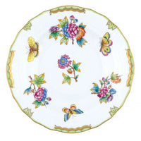 Queen Victoria Green Dessert Plate