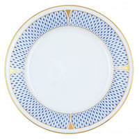 Art Deco Blue Dessert Plate