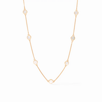 Valencia Delicate Station Necklace - Mother of Pearl