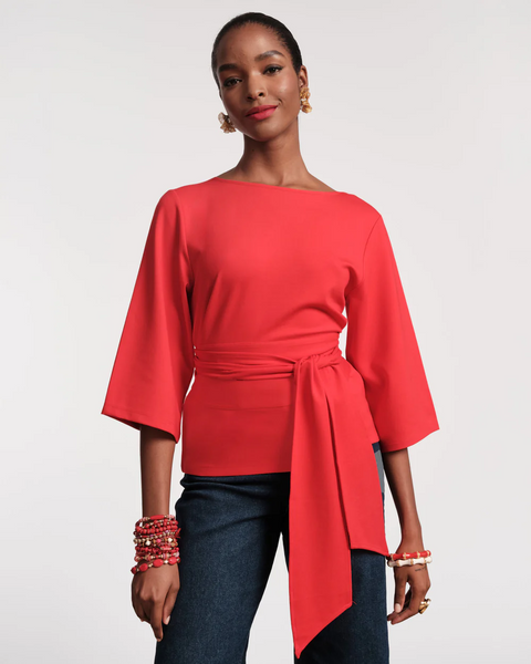 Whitney Wrap Top - Red