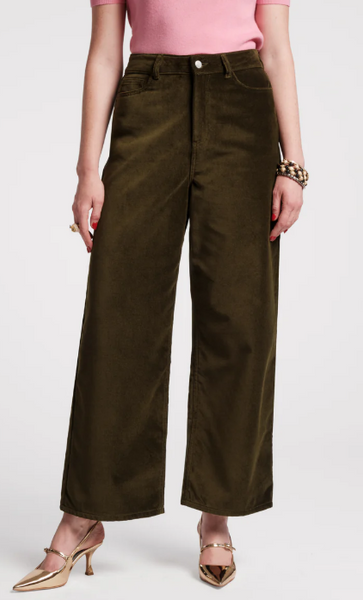 Ace Velvet Pants - Olive