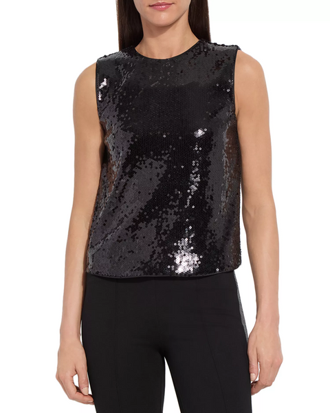 Adaline Sequin Shell - Black