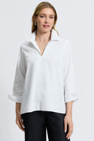 Agnes Popover Blouse - White