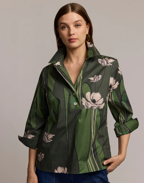 Aileen Blouse - Green Poppy