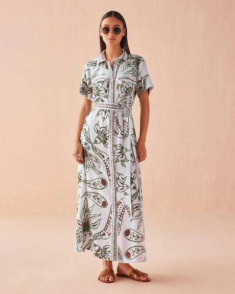 Amira Shirt Dress - Powder
