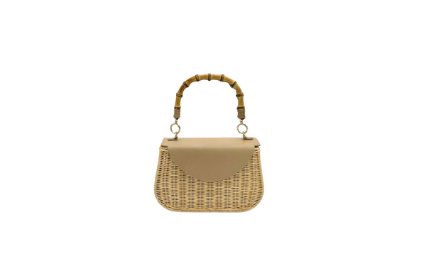 Amy Wicker Handbag - Cream