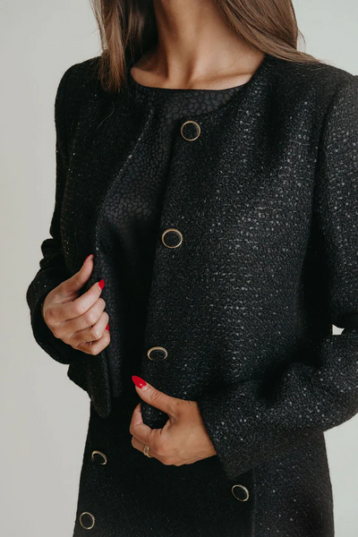 Aspen Tweed Jacket - Black