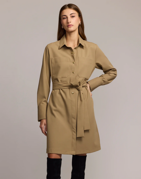 Astrid Twill Dress - Khaki