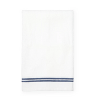 Aura Washcloth 12X12 - White With Navy Stripe