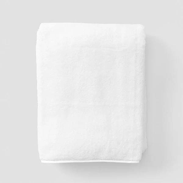 Piped Bath Towel - White