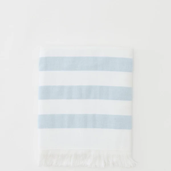 Beach Towel - Blue/White