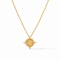 Bee Cameo Solitaire Necklace