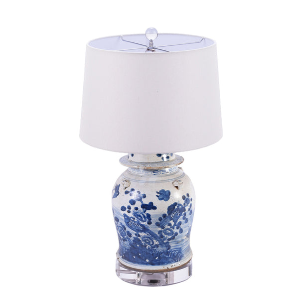 Vintage Flower Bird Jar Lamp