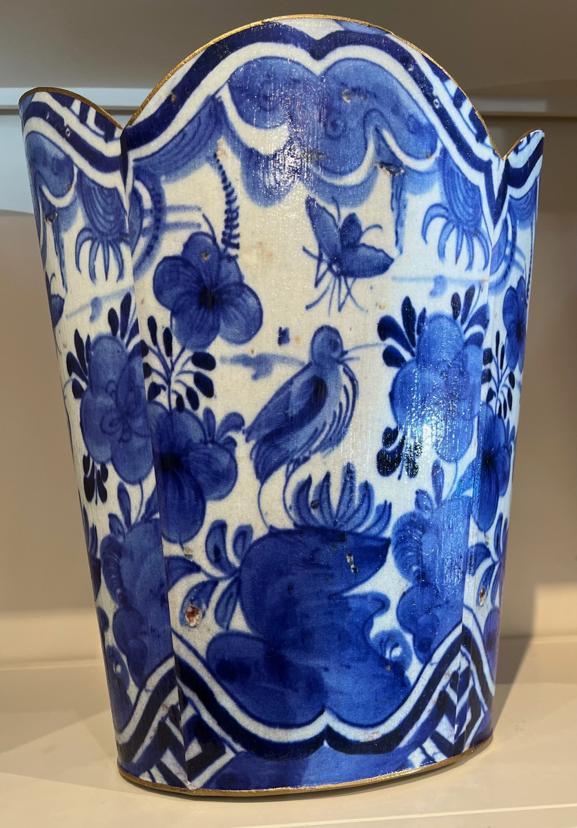 Waste Basket - Blue Delft – Woodford Rome