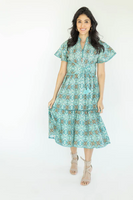 Brynley Dress - Geo Blues