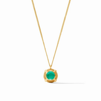 Cabochon Solitaire Necklace - Green