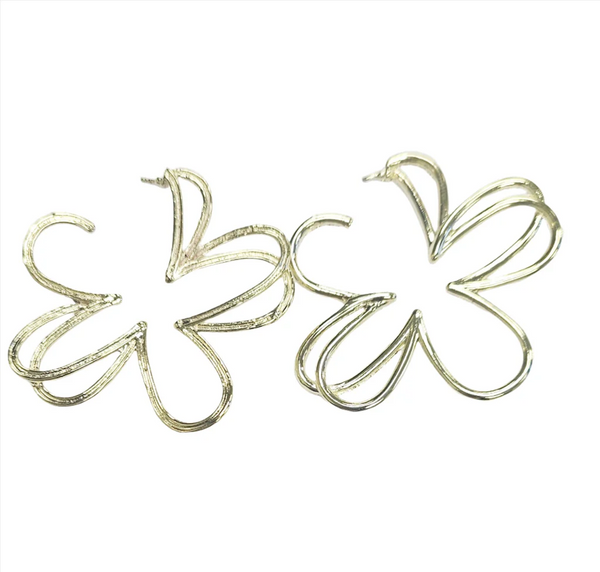 Carnation Hoops - Gold