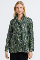 Carolina Shirt Jacket - Basil Multi