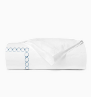 Catena Queen Duvet Cover - White/Sea