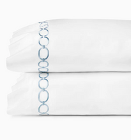 Catena King Pillow Case - White/Sea